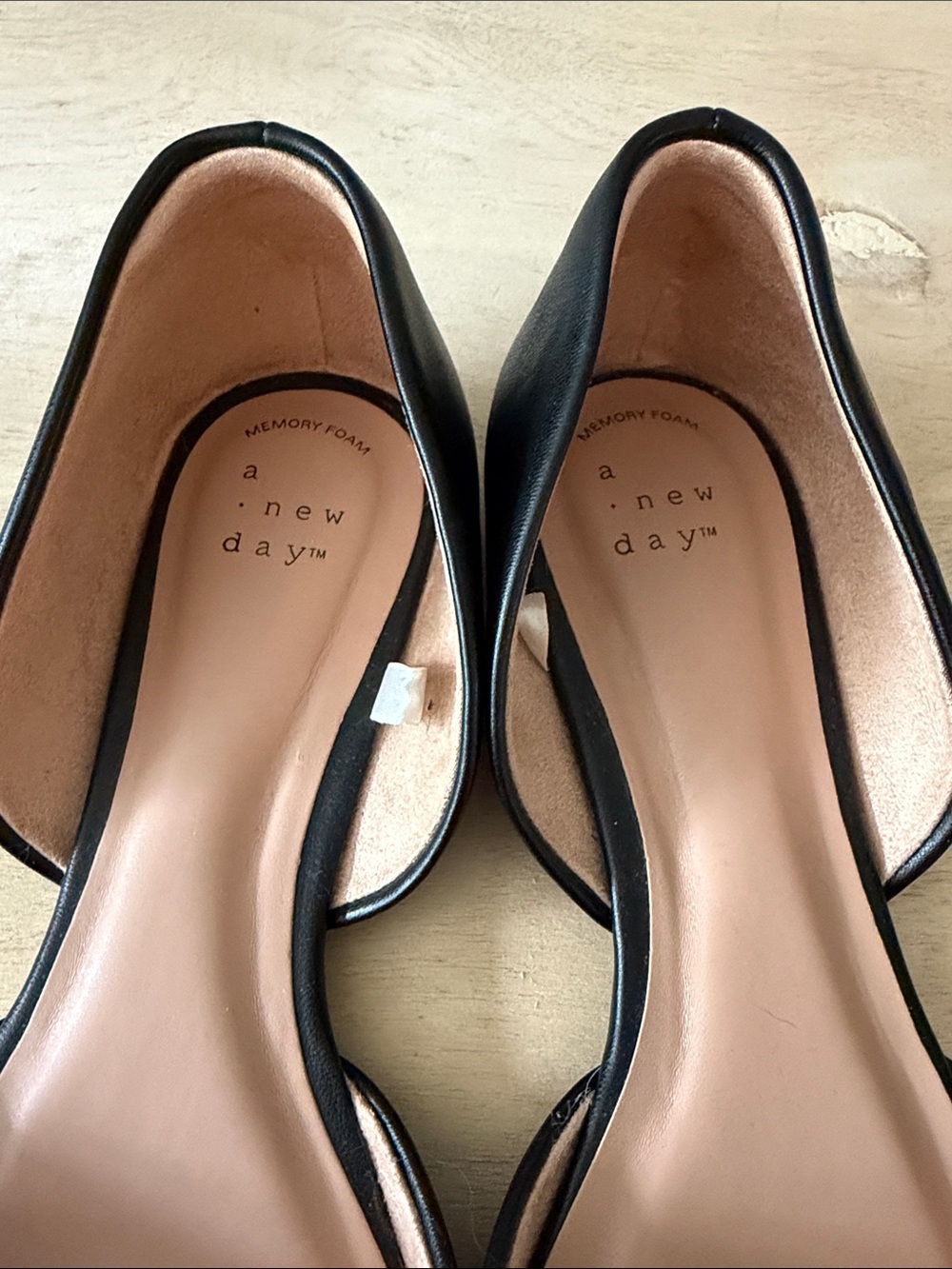 a new day Black Pointed D'Orsay Flats - Picture 2 of 3